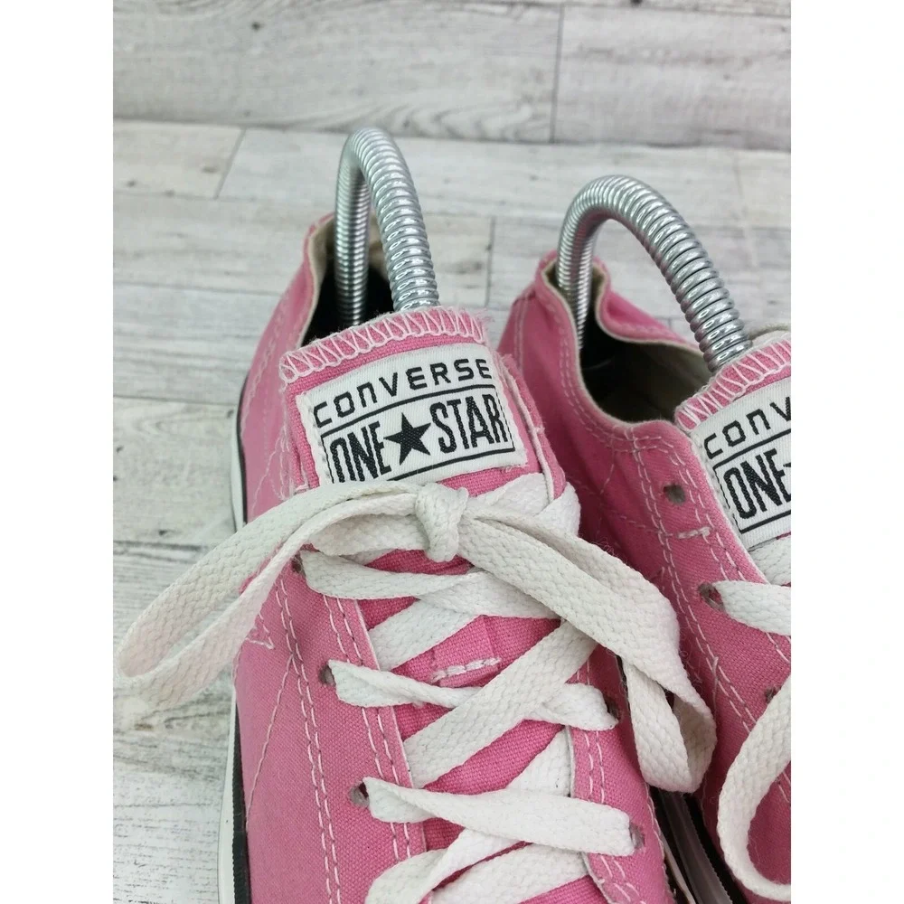 Vintage‎ Juniors Converse Shoes One Star Low Top Sneakers Pink Canvas Size 4